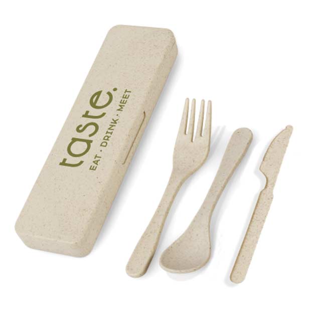 HELLA - eco-neutral 3 Pcs Wheat Straw Cutlery Set