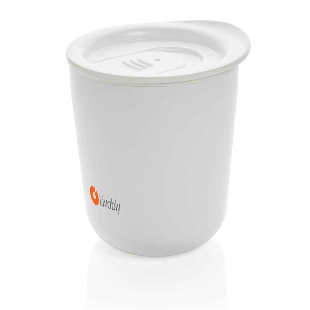 CELLE - Simplistic Antimicrobial Coffee Tumbler - White