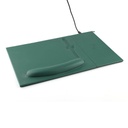 DOBERAN - @memorii 10W Wireless Charger PU Mouse Pad - Dark Green