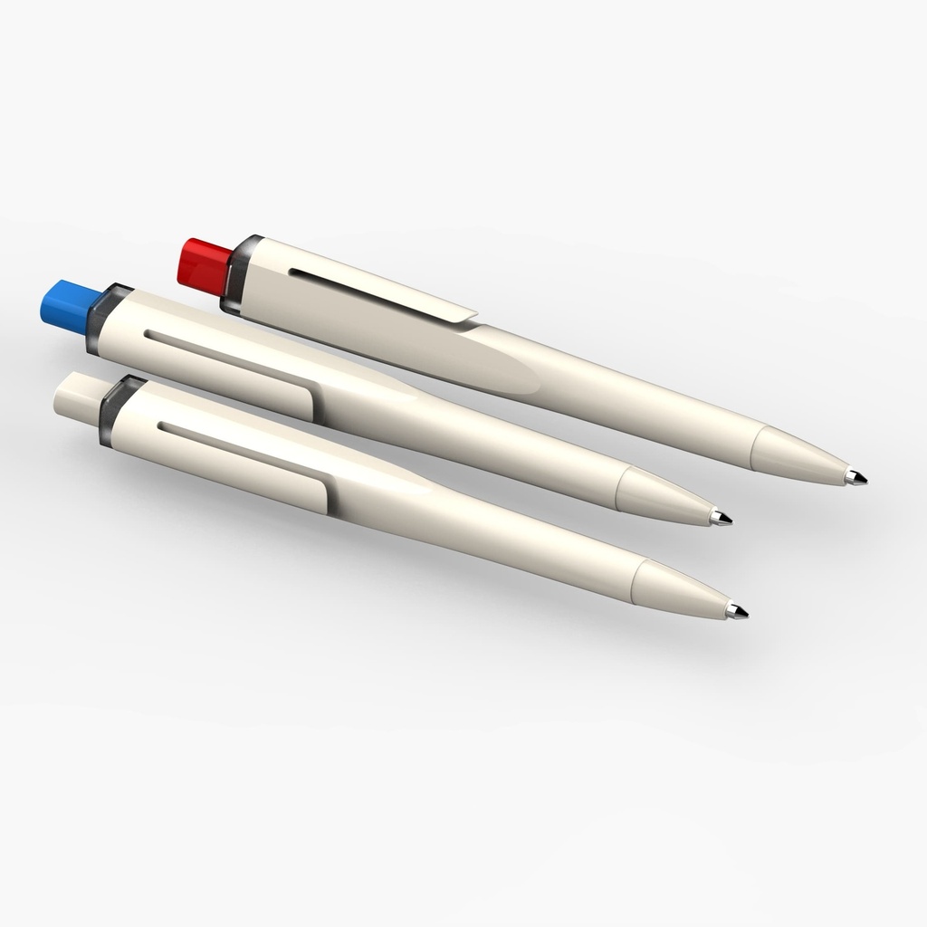 ELVAS - Click Ballpen - White/Light Blue