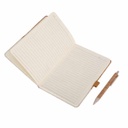 BORSA - eco-neutral set of A5 Cork Fabric Hard Cover Notebook and Pen