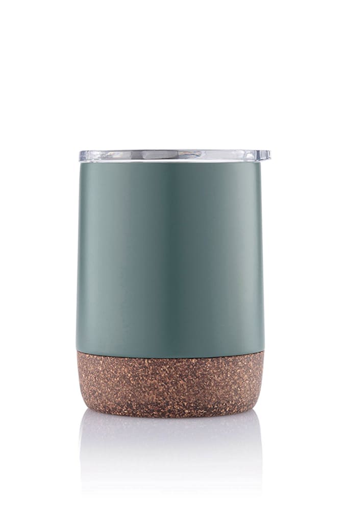 GOUDA - Hans Larsen Vacuum Mug With Cork Base - Green