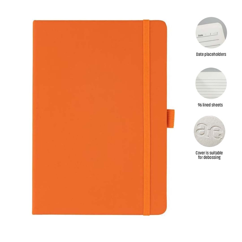 JURSI - Giftology A5 PU Notebook with Pen Loop - Orange