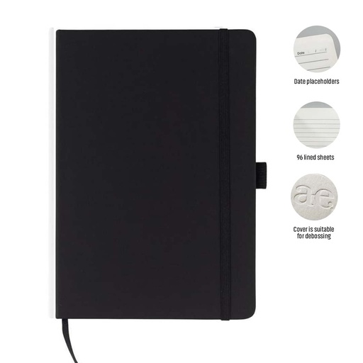 [NBGL 5236] JURSI - Giftology A5 PU Notebook with Pen Loop - Black